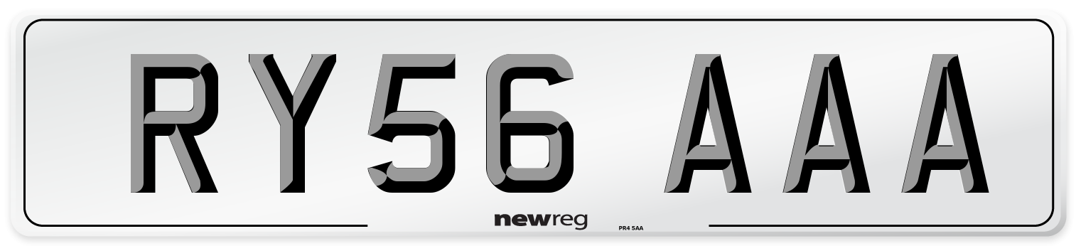 RY56 AAA Number Plate from New Reg